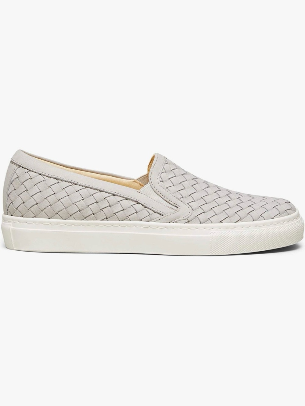 M. Gemi Women's Cerchio Woven Slip-On Sneakers — Light Gray